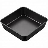 Fopdmzm Backform Quadratisch 16x16cm, Antihaftbeschichtete Kuchenform Brownie, Quadratische Kuchenform Edelstahl, Brownie Backform Ofenfest, Spülmaschinenfest（1 Packung）