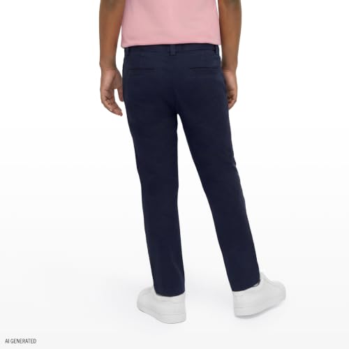 Image of Izod Girls' School Uniform Twill Skinny Pants, Made with Stretch Performance Material, Wrinkle & Fade Resistant