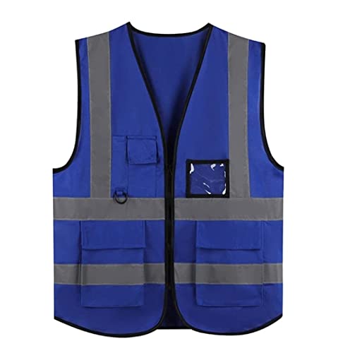 Gilet de course jaune réfléchissant de visibilité avec poches pour construction