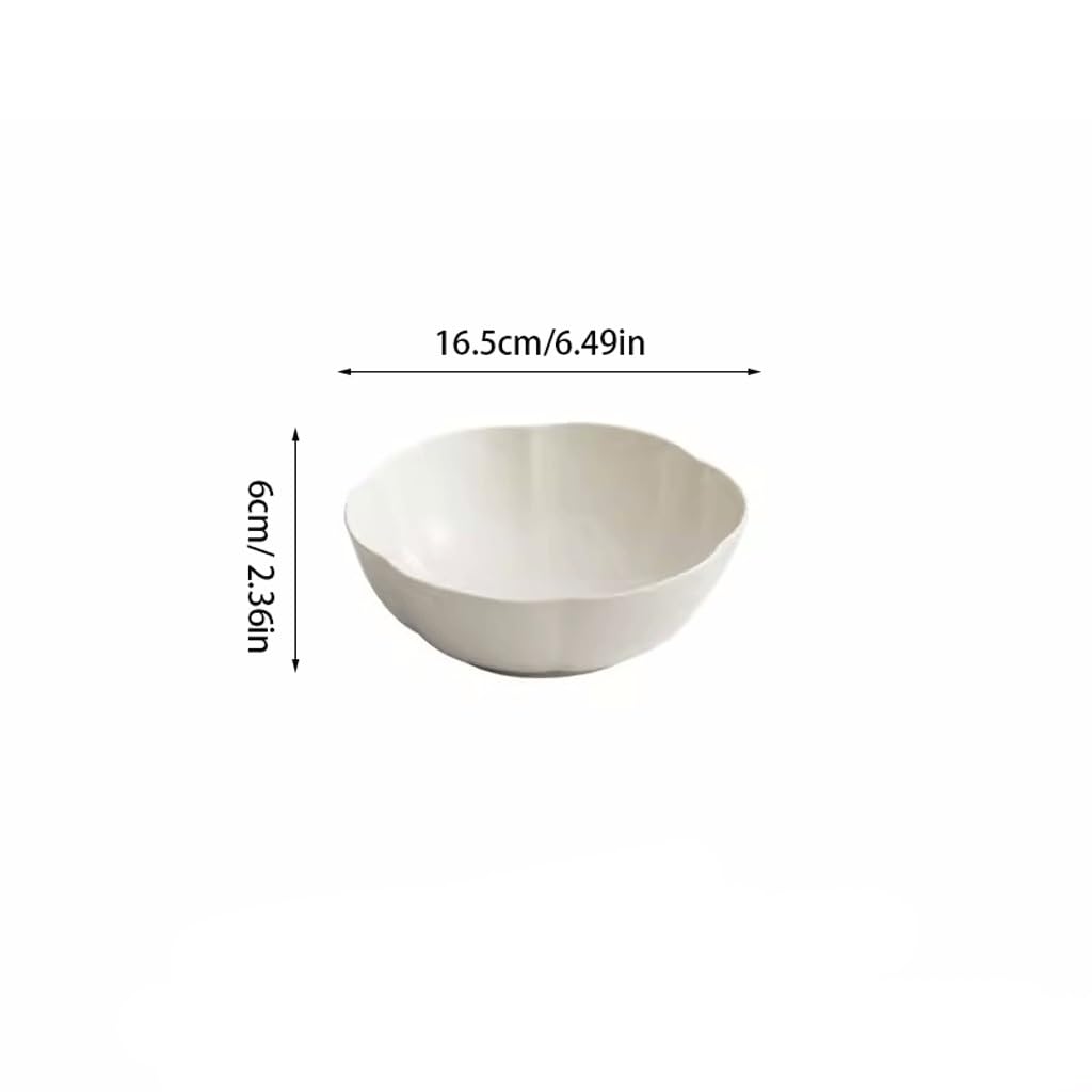 Insalatiera Insalatiera in Porcellana Bianca Ciotola da Cucina Piccola Ciotola for la casa Insalatiera di Frutta Ciotola da Dessert Ciotola for zuppa Irregolare Ciotole Cucina(M)