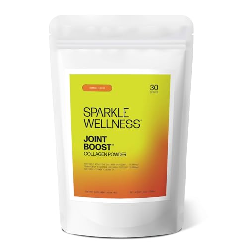 Sparkle Wellness Joint Boost (Orange) [30-Serves] | Collagen Powder Supplement with FORTIGEL & TENDOFORTE Collagen Peptides & Calcium Ascorbate Vitamin C | Supports Joint Mobility