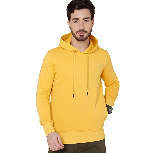 Image of Free Authority Men's Full Sleeve Solid Hooded Sweatshirt