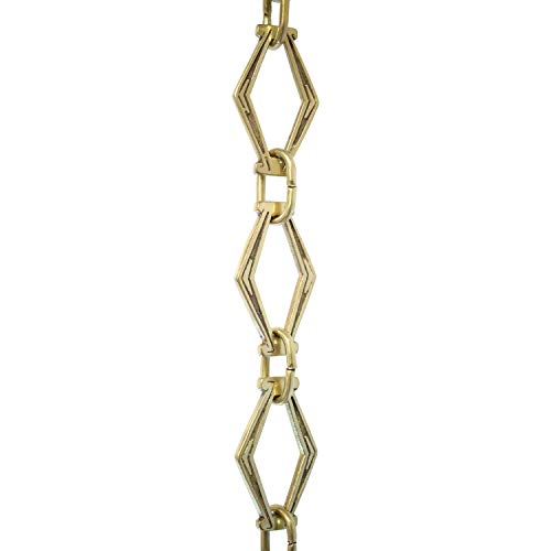 Image of RCH Hardware Decorative Polished Solid Brass Chain for Hanging, Lighting - Hexagonal Design Unwelded Links