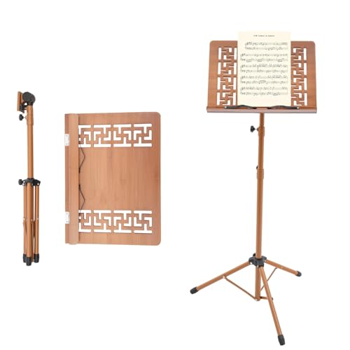 Foldable Sheet Music Stand, Professional Portable Metal Sheet Holder with Adjustable Height 27.5-70.8in, Music Stands for Instrumental Performance, Band & Travel