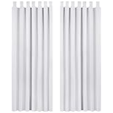 Material - 100% poliéster de alta calidad. Un par de cortinas opacas para oscurecer la habitación se venden como un juego de 2. El tamaño indicado es para cada panel