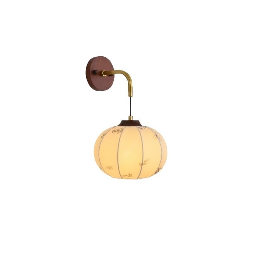 YQINQIN83B Wall Sconce Bedroom Bedside Atmosphere Lamp Retro Style Fabric Study Corridor Wall for Hallway
