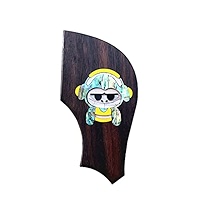 Rosewood Guitar Pickguard – Small Four String, Anti-Scratch Guard Plate For Acoustic Guitars & Ukuleles