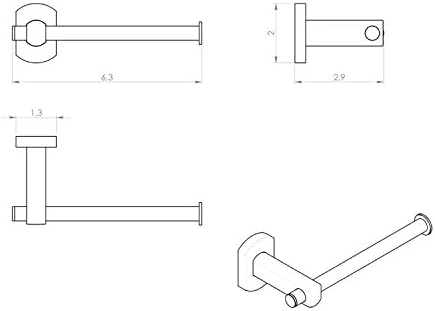 Gedy Gedy ED24-13 Contemporary Polished Roll, Chrome