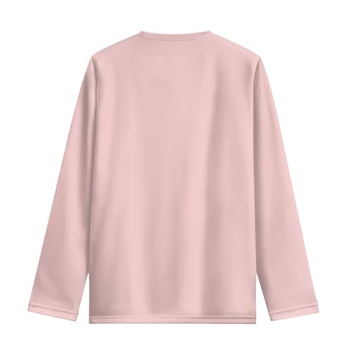 Image of Girls Long Sleeve Shirts Casual Crewneck Soft T-shirts for Girls 3-16 Years Old
