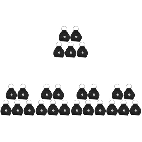 HANABASS 5sets 5pcs Guitar Holder Pu Leather Storage Bag with Ring Practical and Portable Guitar Case Lightweight and Stylish Design 5pcs*5