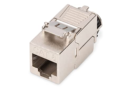 DIGITUS Keystone Module Cat-8.1 Shielded - RJ45-2000 MHz - 25/40GBase-T - Catégorie 8 Class I - Montage sans Outil