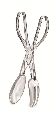 EMI Yoshi EMI-182C Plastic Scissor Salad Tong, Clear, 48 Per Case