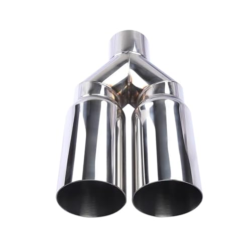Embout silencieux d'échappement double inox supprime le look usé entrée 63mm sortie 76mm
