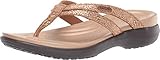 Extra soft toe post Crocs Damen Capri Strappy Flip W Dusch-& Badeschuhe, Braun (Bronze/Espresso 80z), 39/40 EU