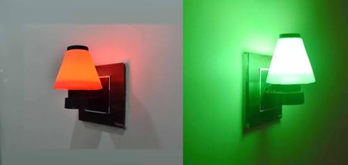 Image of GURUSOAMI Small lamp Type 2 Pin Night Lamp 0.5 Watt Plug & Play Bulb for Bedroom, Living Room, Zero Watt Light Direct Socket use for Night (RED /Green, 2.0, Count)