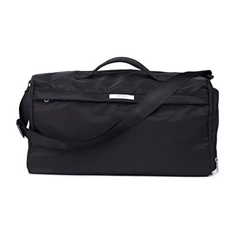 Bolsa de deporte para gimnasio, con correa para el hombro, bolsa de entrenamiento con compartimento para zapatos, multiusos, color negro, tamaño: 46 x 27 x 23 cm