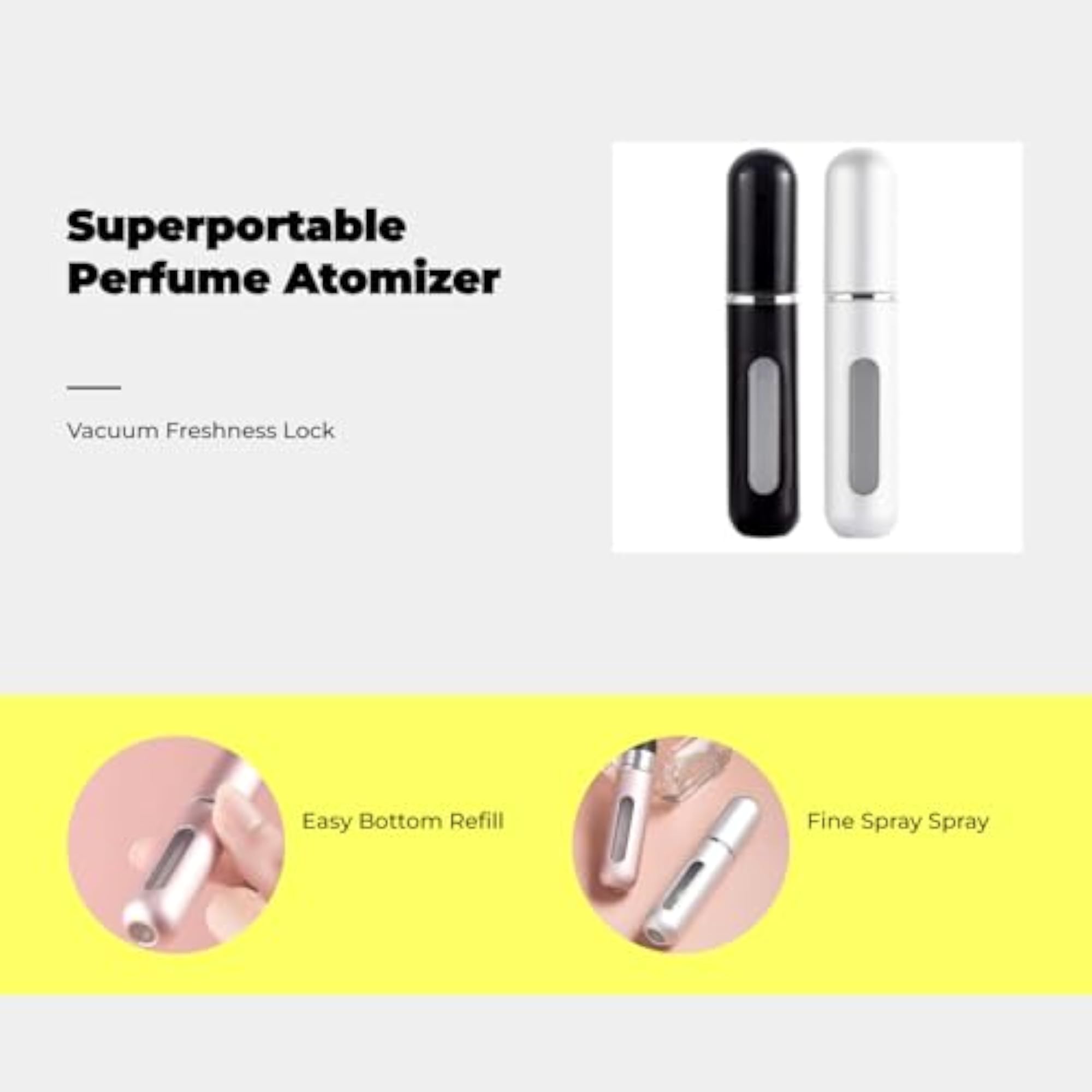Perfume Atomizer, Refillable Spray Bottle, Matte Pink