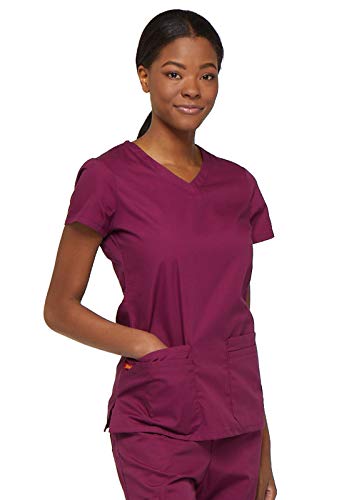 Image of Dickies Women's Jr. Fit V-Neck Scrub Top Multiple Patch Pockets