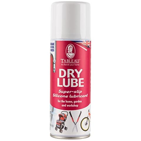 Tableau Dry Lube, Super Slip Silicone Lubricant Spray For Locks, Door Hinges, Zips and Many Other Uses. Mess Free. 400ml Cover