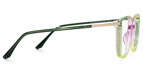 Image of VOOGLAM Stylish Square Blue Light Blocking Glasses for Women Anti Eyestrain Dry Eyes Eyewear Kinfe TR90