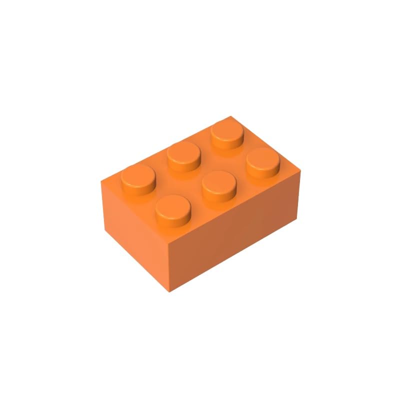 Gobricks 3002 Basic Bricks Brick 2x3 50 Pieces GDS-541 Compatible with Lego Building Blocks Color:Orange โ image 1
