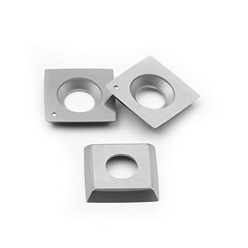 CDBP Lot de 3 inserts de coupe carrés en carbure de tungstène de 15 mm x 15 mm x 2,5 mm - R150 pour fraiser le bois - Convient pour les fraises Shelix Cover