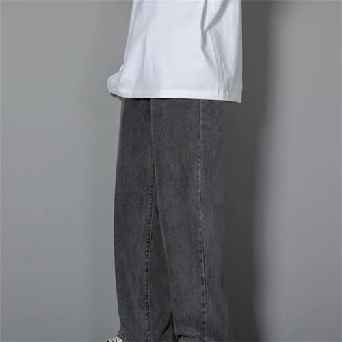 Men's Solid Color Jeans – Casual Straight Wide-Leg Denim Pants for All Seasons4