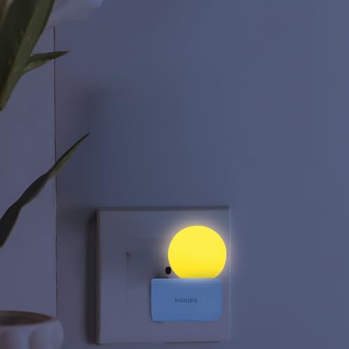 Image of Philips Joy Vision Coral Rush 0.5W LED Night Lamp | Soft White Glow | Energy Efficient | Plug-in Prong Design | Ideal for Bedroom, Kids Room & Hallway (Yellow, Pack of 2)