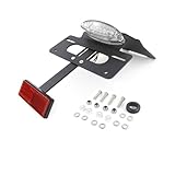 XAQUNILOR Motorcycle Rear Tail Tidy Fender Eliminator License Registration Plate Holder Bracket Compatible with Kawasaki KLR 650 2022-2023 KLR650 Motorcycle Plate Frame(Clear)