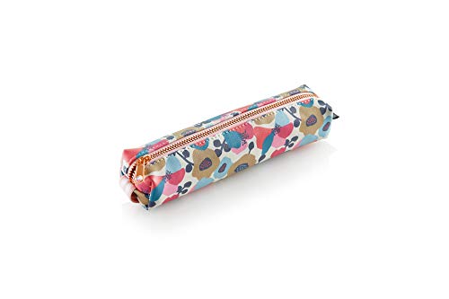 Image of Miquelrius - Mini Pencil Case, Includes Elastic Rubber, Zip Closure, Pencil Case Size 190 x 25 x 40 mm, Design Nordic Flowers