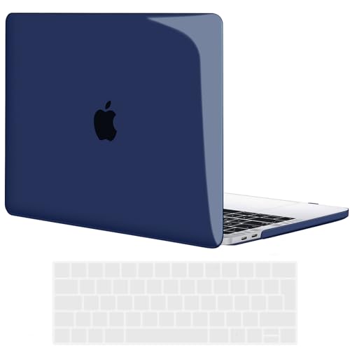 Coque MacBook Pro 15 finition cristal bleu marine de haute précision avec Touch Bar
