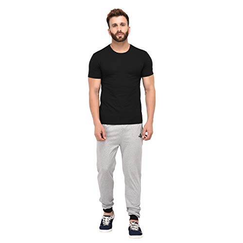 Image of Finger's Men's Tapered Fit Joggers (TPMGB2 FS Melange Grey-Black)