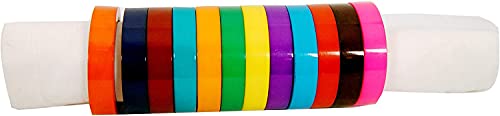Artique Mind N' Creation Handmade Colorful Napkin Rings Resin Multicolor Assorted Colors Set With Napkin Rings - Artisan Crafted In India (Pack Of 12) #TOP1