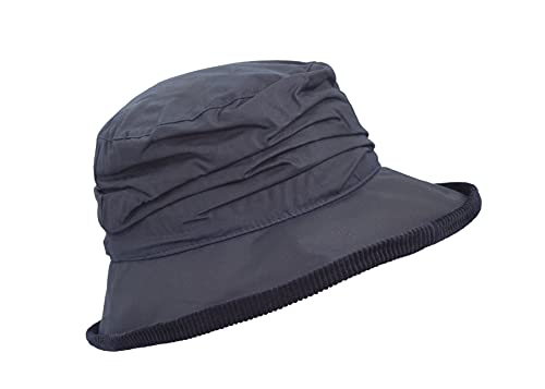 Walker and Hawkes Ladies Wax Diana Country Hat, Navy - Medium