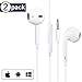 Produktbild [2 Pack]In Ear Kopfhörer für iPhone, 3,5-mm Kopfhörer mit Mikrofon und Lautstärkeregler Stereo Bass Ohrhörer mit 3,5mm Klinkenstecker Kopfhörer für iPhone, iPad, MP3 /MP4, Android usw.-Weiß