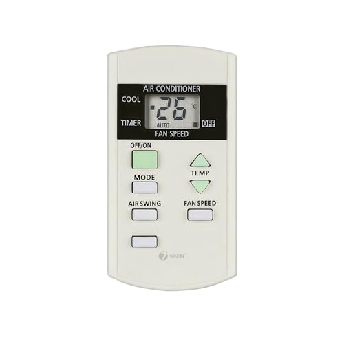 Image of 7SEVEN Compatible with Panasonic Air Conditioner Remote Control Model 44B Suitable for Split and Window 1 1.5 2 Ton Air Conditioner - Match Each Keys Exactly to Replicate Genuine Remote Function