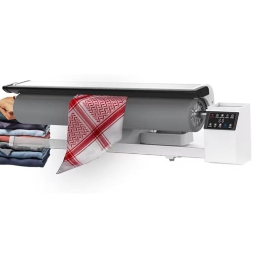 Rotary Roller Iron Steam Press Hotel Linen Ironing Machine with Foot Pedal Control & Continuous Steam for Commercial and Home Use, Ideal for Bed Sheets and Fabrics