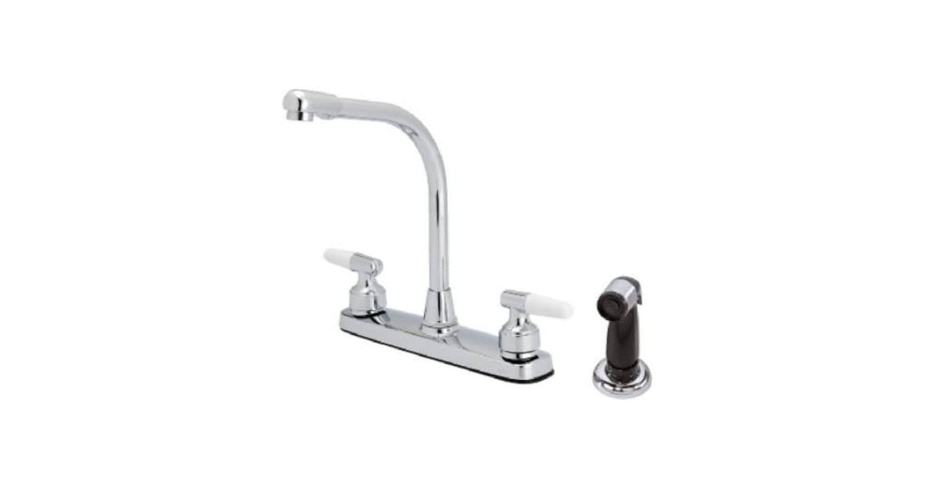 HomePointe 204664 Kitchen Faucet With Side Spray, 2 Lever
