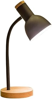 MRTURK Lampara Escritorio Arte de Madera Creativo Hierro led Plegable de Escritorio nórdico lámpara de Ojo de Ojo de Lectura lámpara de Mesa Sala de Estar Dormitorio decoración del hogar (Color : Bla