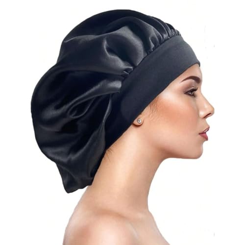 Touca de Cetim Confortável para Cabelos Cacheados e Lisos Touca de Cetim Confortável para Cabelos Cacheados e Lisos - Imagem 4