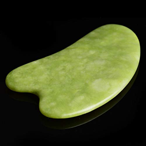 PIXNOR Rolo de jade para rosto, rolo de beleza facial de pedra, massageador reutilizável, raspador f