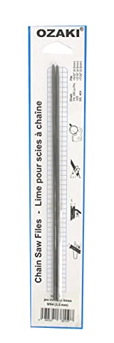 OZAKI - Lima a catena motosega 1/4 - Lima rotonda, manutenzione e affilatura, diametro 3,6 mm (9/64'), lunghezza 20 cm (8'), blister da 2 lime