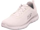 Skechers Sport Women's Flex Appeal 2.0 Break Free Fashion Sneaker, White/Silver, 8 M US