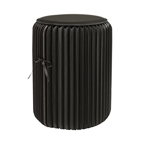QSJY Stiefhocker, Vanity-Hocker 19.7 Zinch High, kreatives Design Klapphocker gefaltet wie EIN Buch, runder Papierhocker mit niedrigem Leder (Color : Red, Size : 15.7x15.7x19.7 INCH) Cover