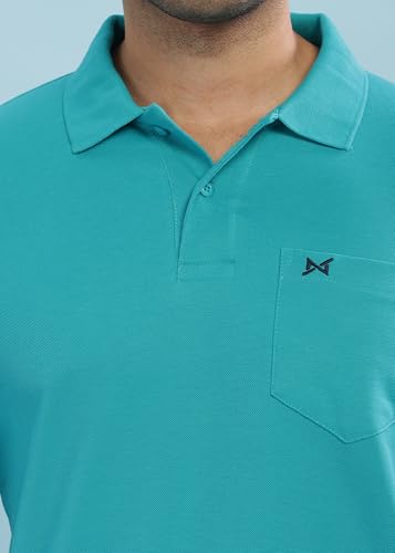 Image of Force NXT Polo Neck T-Shirt for Men Pack of 1 | Regular Fit T-Shirt for Men | Premium Super Combed Rich Cotton Polo Shirt | Men's Ultra Soft Half Sleeve T-Shirt