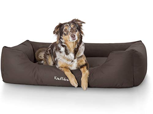Knuffelwuff panier chien, lit pour chien, coussin, corbeille pour chien Finlay, imperméable, marron, grande taille XXXL 155 x 105cm