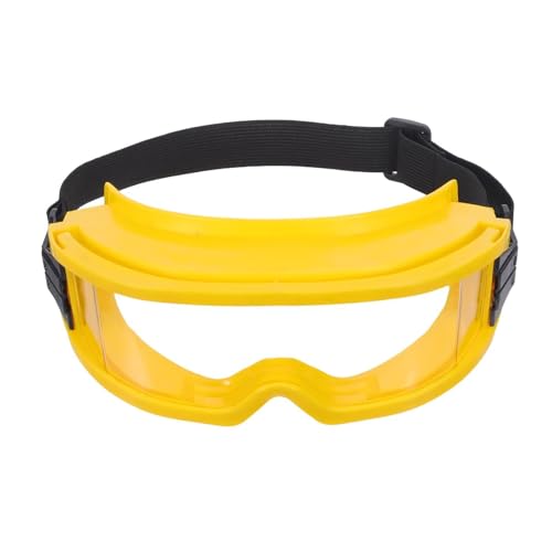 NUOBESTY Lunettes de Sécurité Industrielles Anti-rayures Jaunes, Protection Oculaire Résistante la Chaleur et Anti-buée, Adaptées pour Travaux en Laboratoire, Tonte et Protection Feu