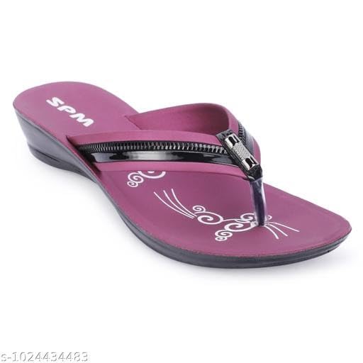 Image of Women's Stylish Solid Colour Flip Flop Slippers Comfortable,Lightweight,Versatile Styling Sl365