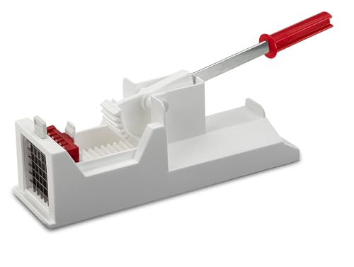 Rigamonti Tranciapatate Professional. Tranciapatate manuale con leve per tagliare verdure e frutta a bastoncino o cubetti. Griglia con lame in acciaio inox. Per uso professionale o casalingo.