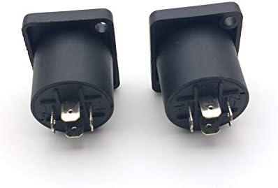 Davitu Electrical Equipments Supplies - 4pin Female Jack Socket Connector Audio Amplifier adapter for PA Amplifier Cable 4 Pin Speakon - (Package: 50pcs)